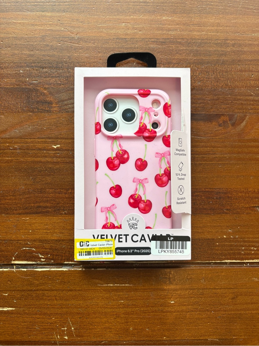 Velvet Caviar Pink Cherry Pattern iPhone Case iPhone 17